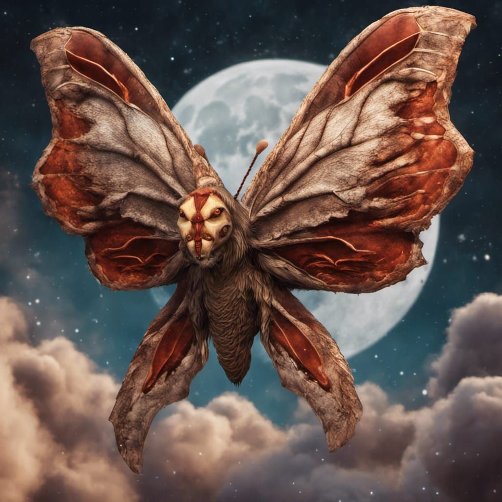 Atlas Moth in Flight: Fantasy Concept Art