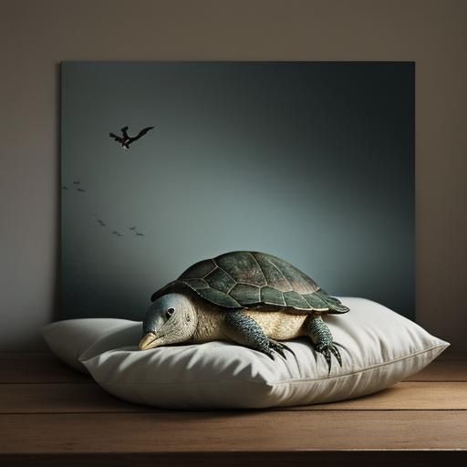 Turtle, Koala, Bird, and Gecko Sleeping Together