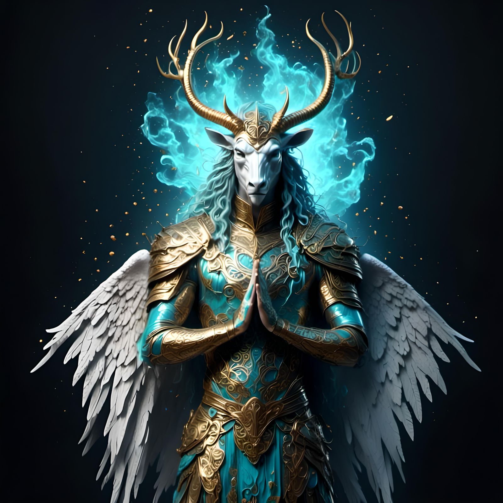 Dali Surrealism: Faerie Cowboy Couple in Dystopia