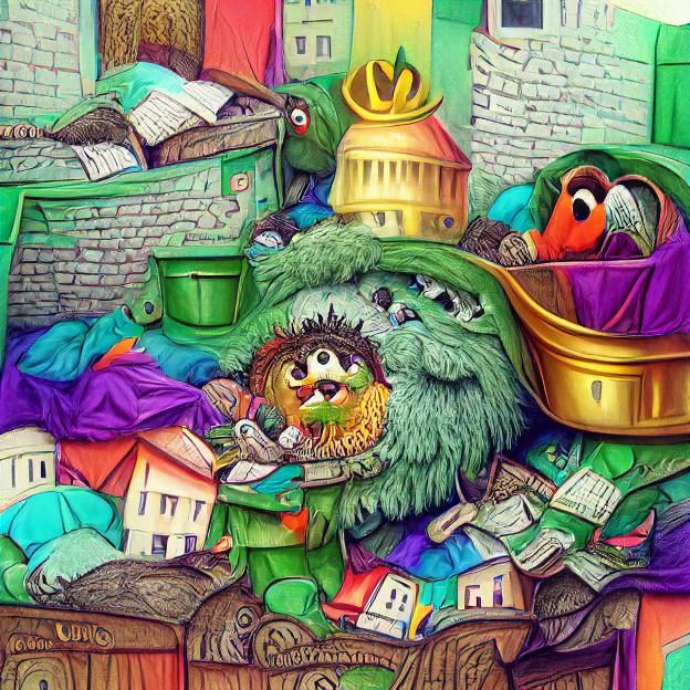 Oscar the Grouch as a Slum Lord