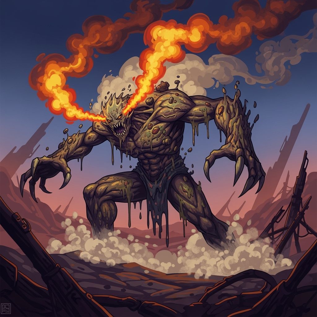 Venmuk Creature of Pollutants in Dynamic Pose