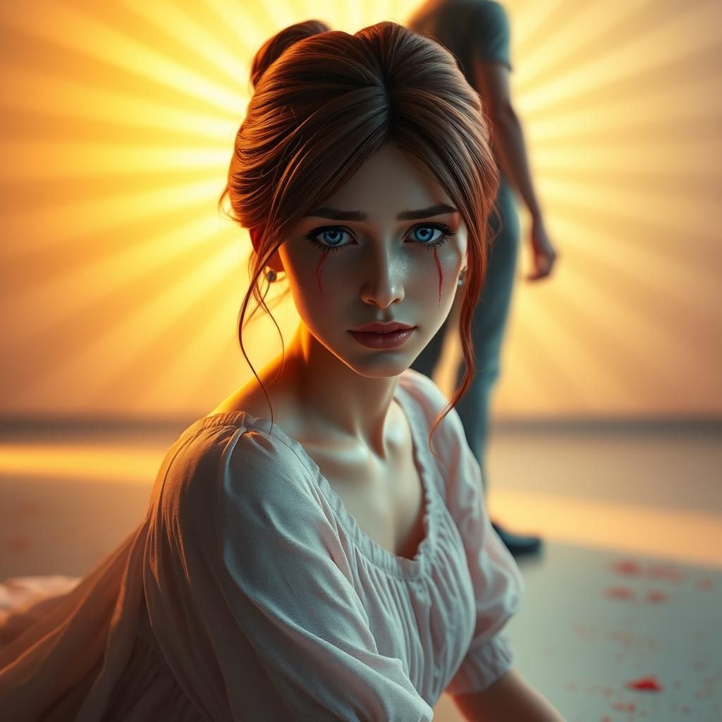 Weeping Woman in Anguish: A Digital Masterpiece