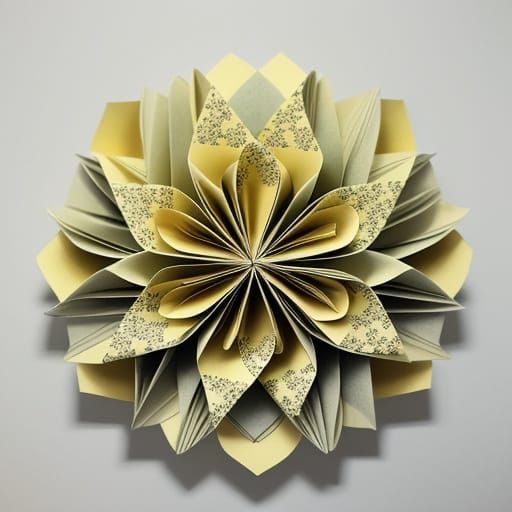 Elegant Origami Paper Flower in Soft Focus