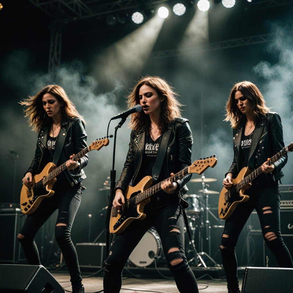 Female Metal Band Performance in Moody, Professional Style