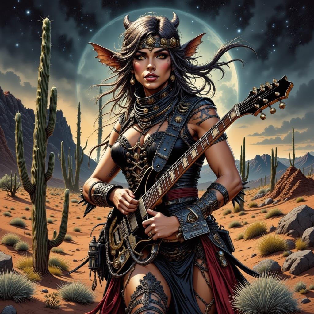 Gothic Desert Rocker Vampiress