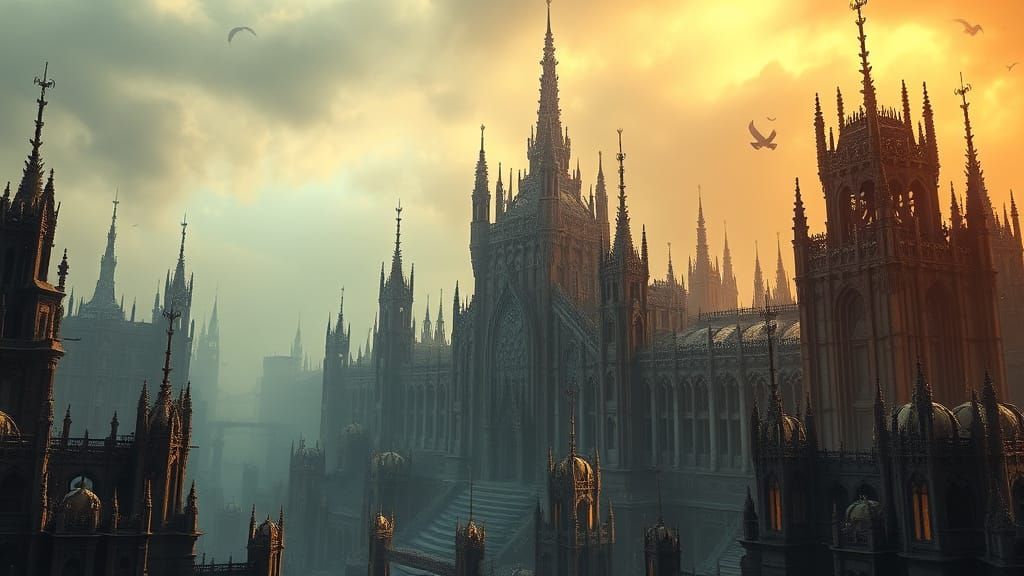 Abandoned Metropolis of the Undead in Hyperrealistic HDR