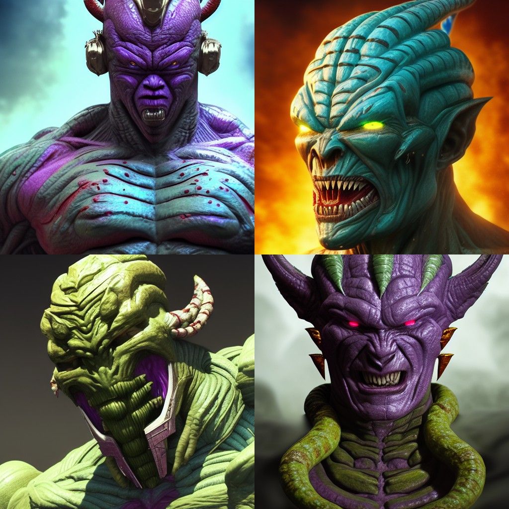 Hyperrealist Warrior Portrait in Biopunk Style