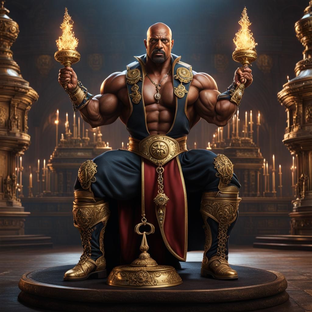Bodybuilder Priest with Brass Knuckles: Fantasy Concept Art