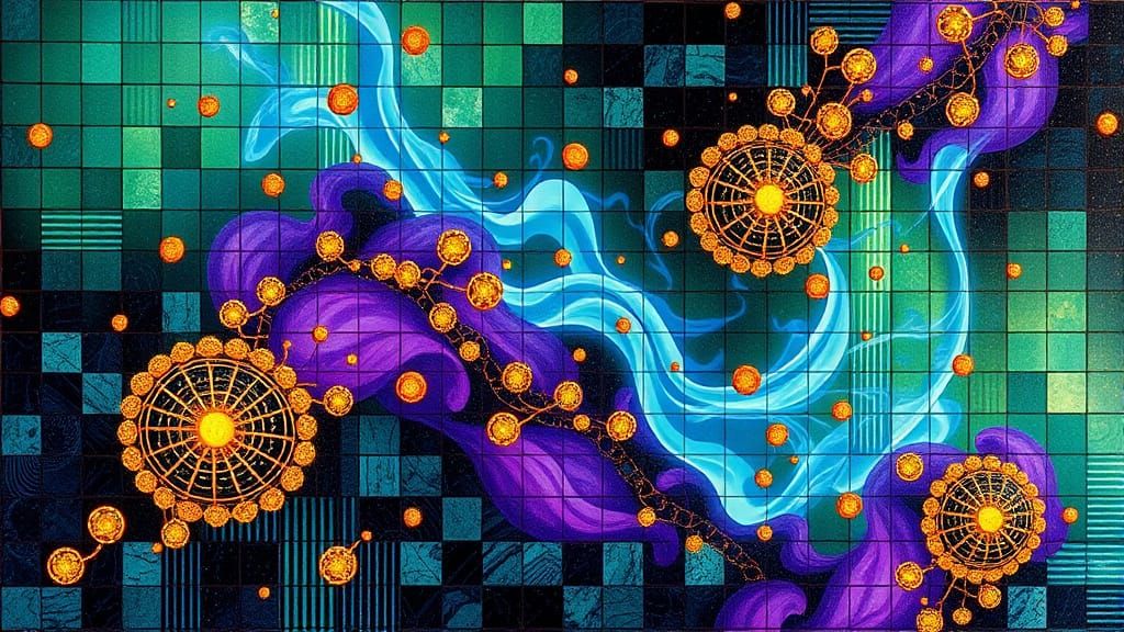 Fractal Elegance in Chinese Ink Painting Style