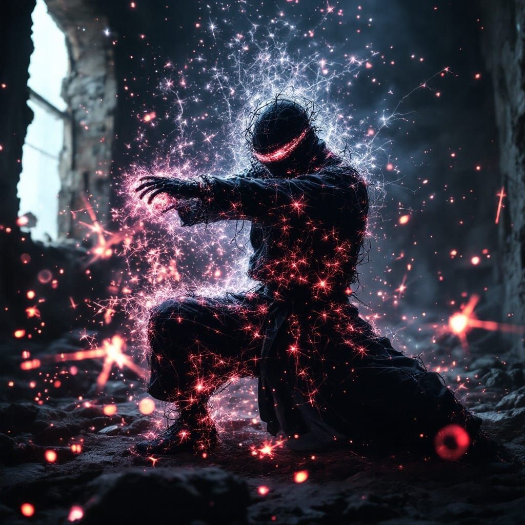 Barbed Wire Monk in Prism Bloom Halo