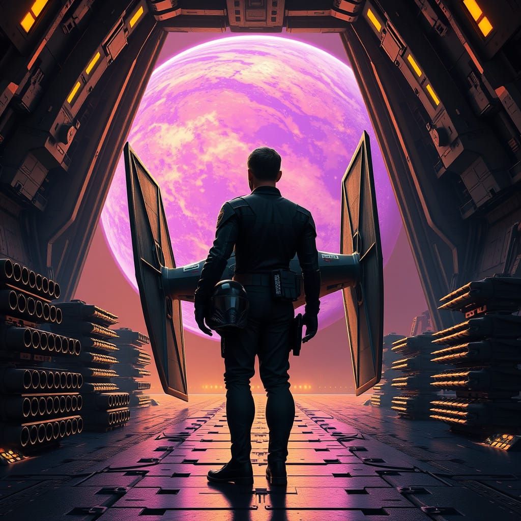 Star Wars TIE Fighter Pilot Stands Proud Amidst Imperial Har...