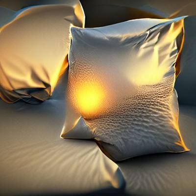 Simple White Pillow on Plain Background