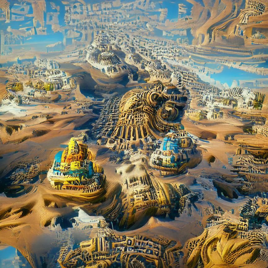 AI-Generated Desert City