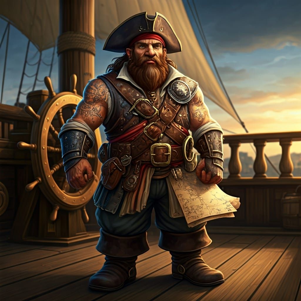 Concept art for a hill dwarf circle of stars druid.