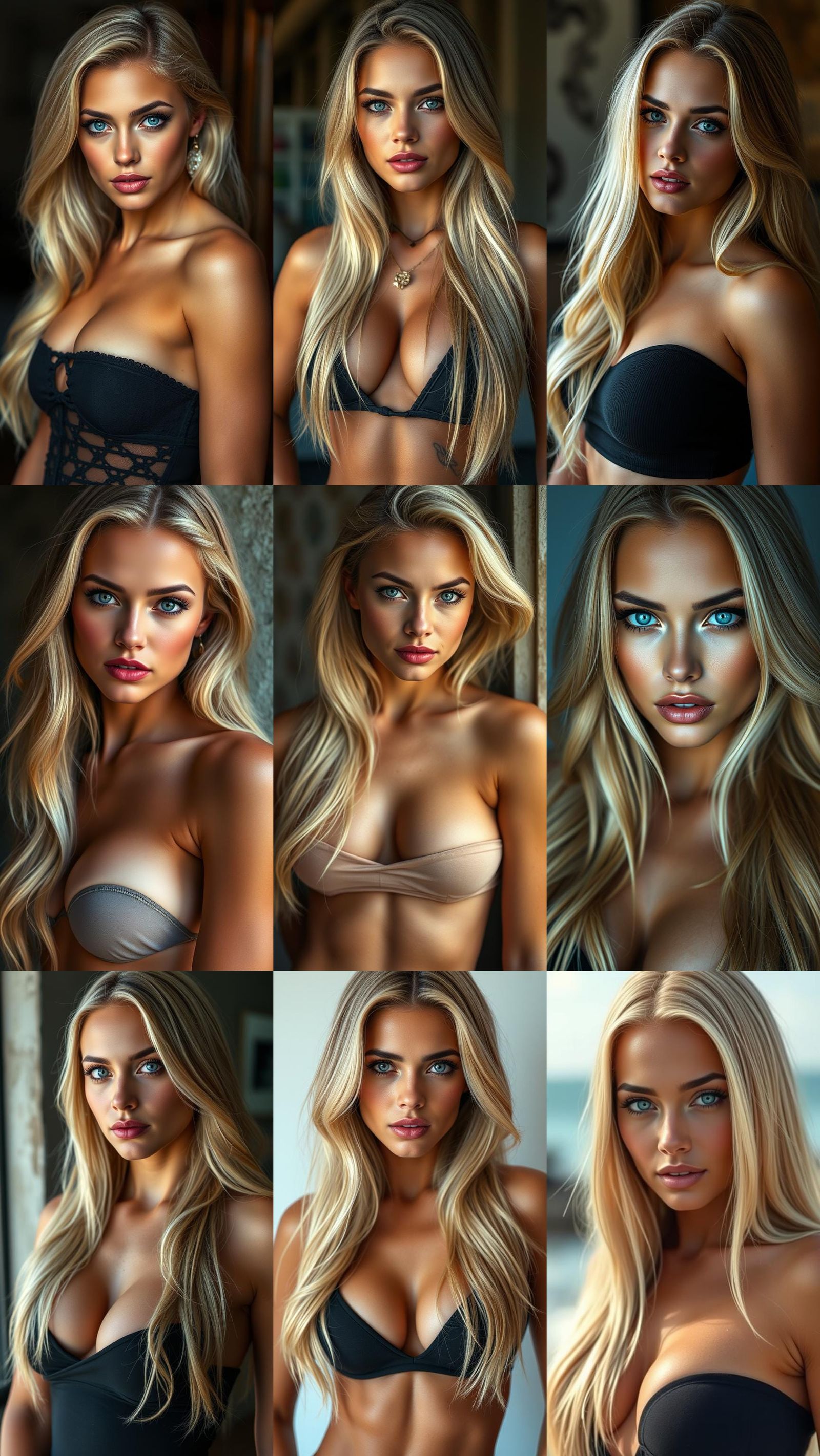 Stunning Latina with Blonde Hair, Cinematic Film Still