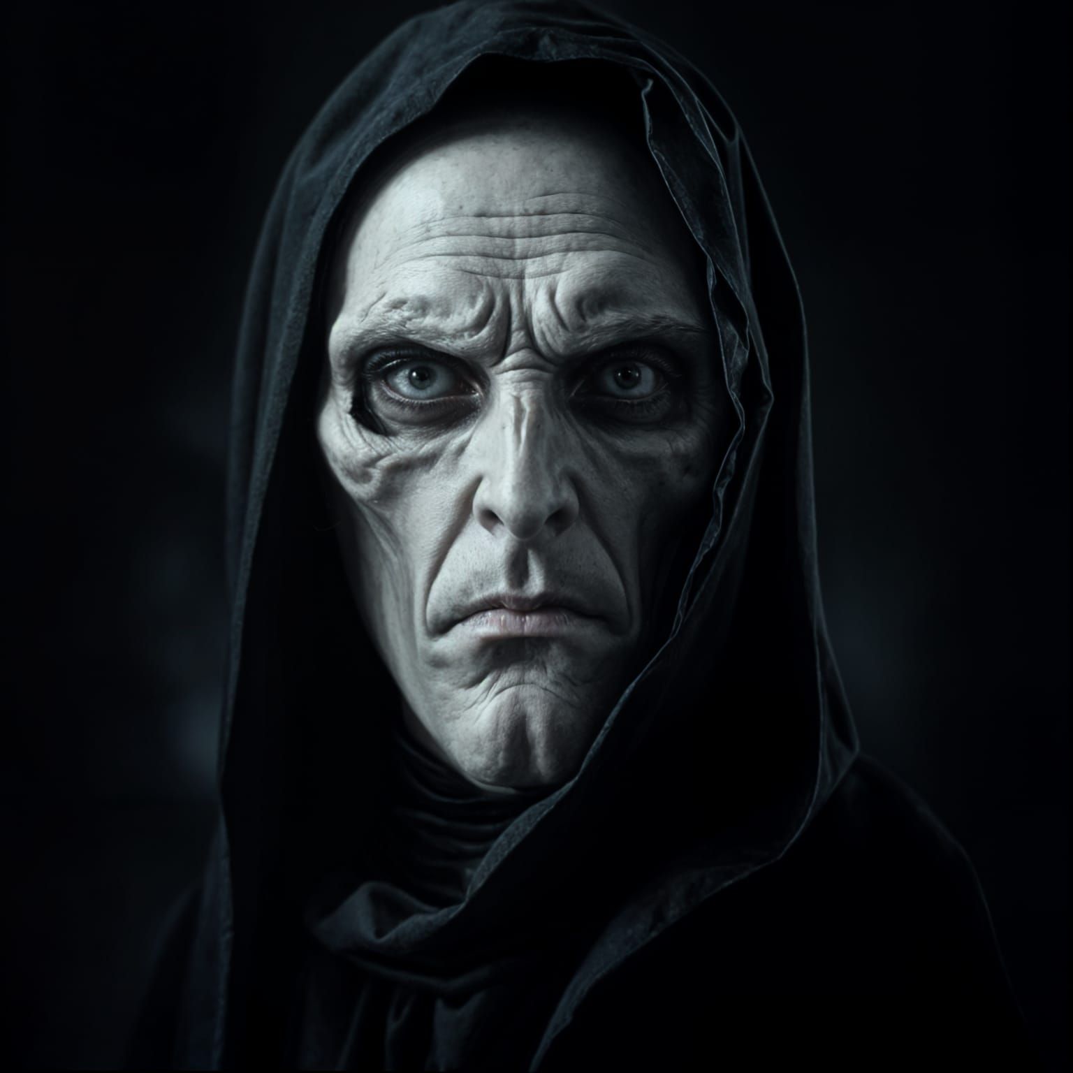 Creepy Pale Priest of Death Portrait