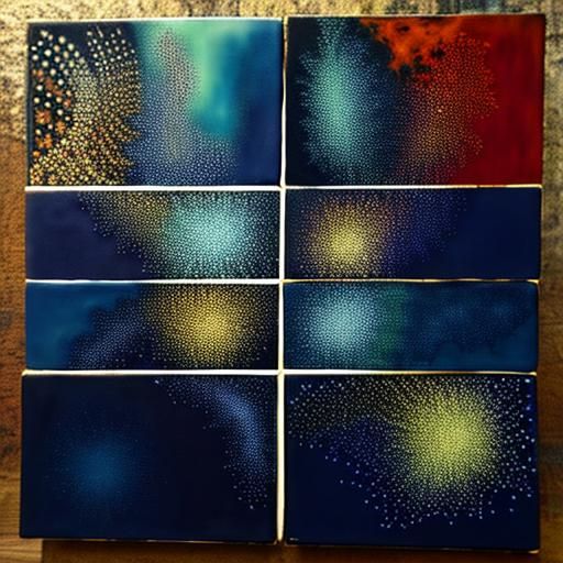 Abstract Fractal Encaustic Painting