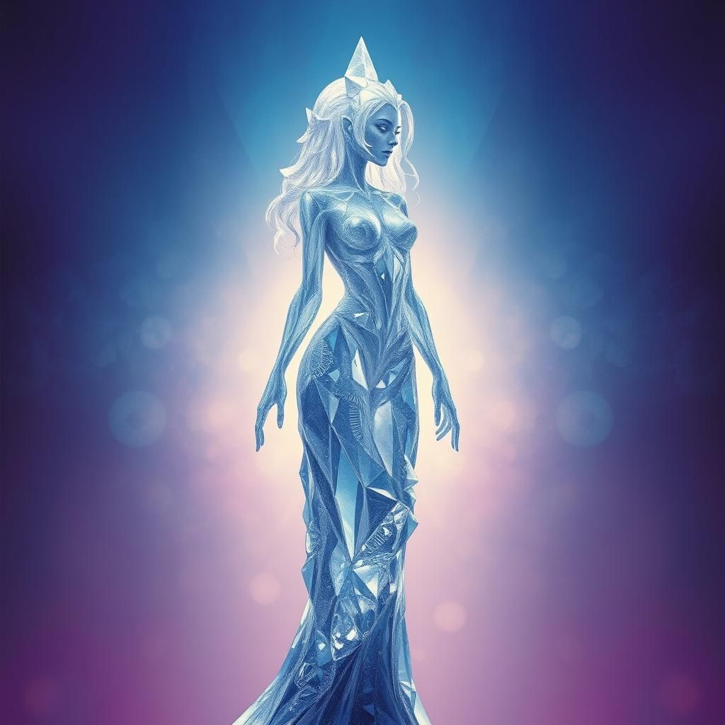 Crystalline Silhouette in a Fantasy Matte Painting