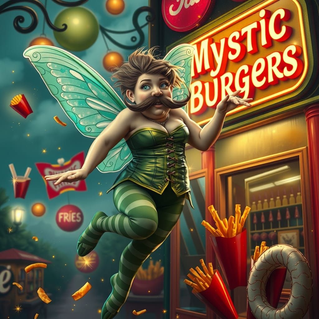 Fairy Struggles to Fly Near Mystic Burgers