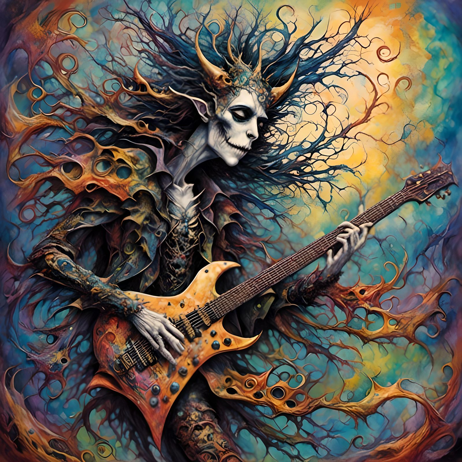 Abstract Guitar Whammy Bar Sound Bend