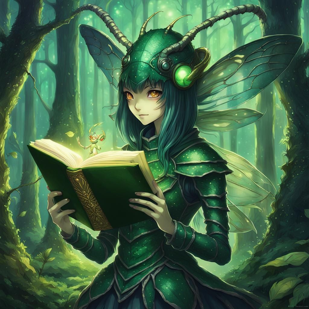 Detailed Insectoid Fairy in Anime Style