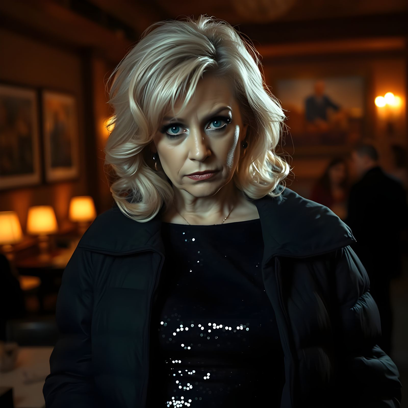 Vintage Glamour Woman with Attitude in a 50s Setting