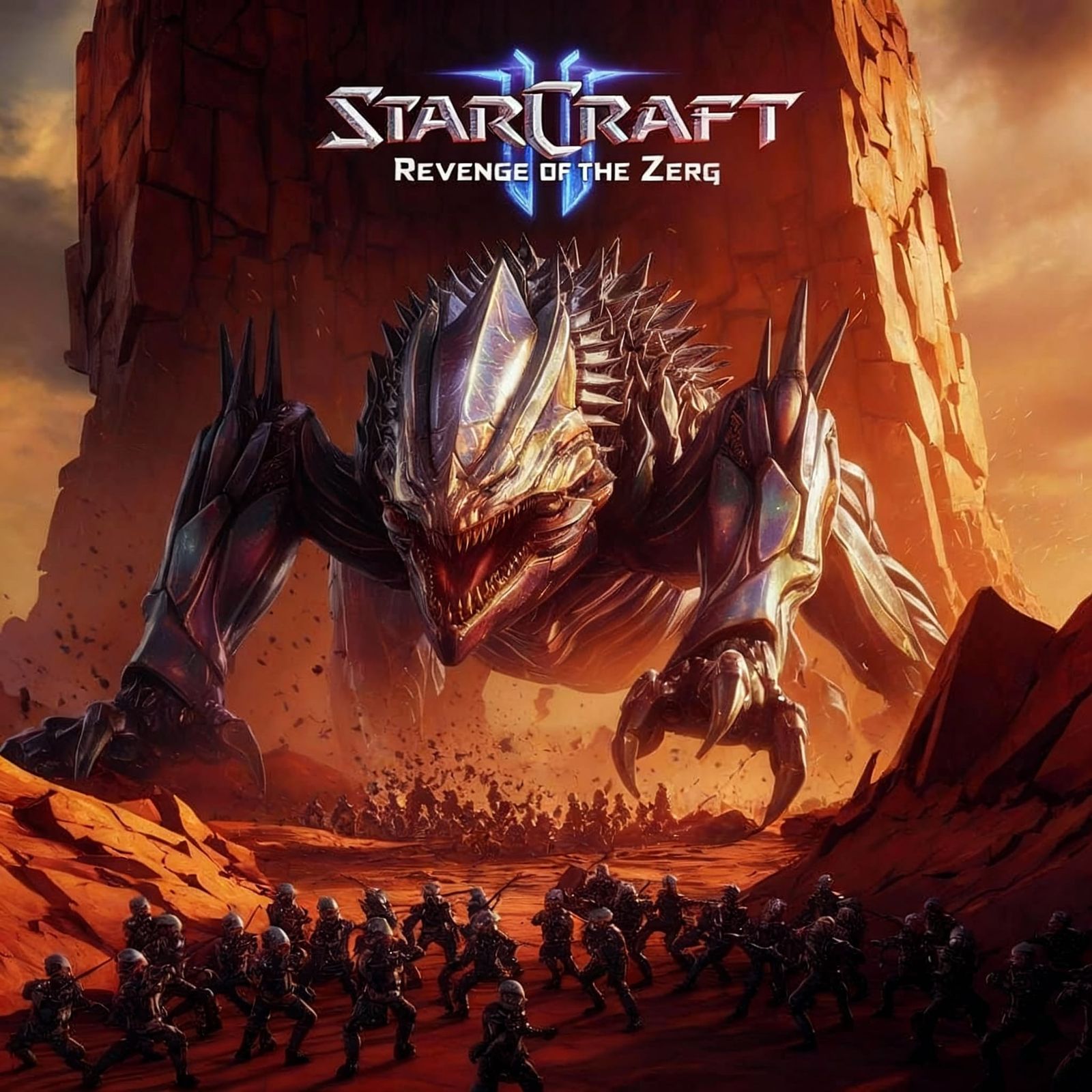 Colossal Ultralisk Attacks Terran Army in Dramatic Starcraft...