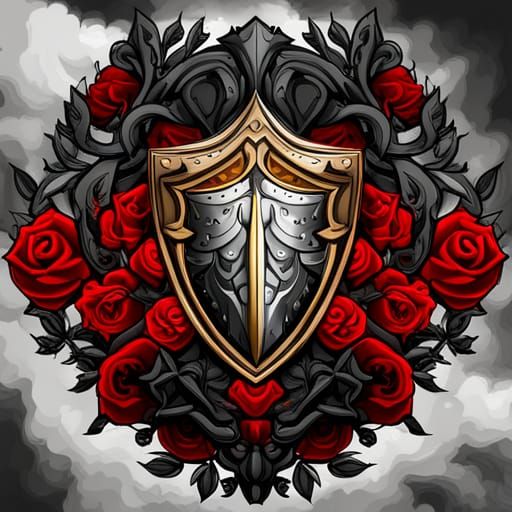 Gothic Dark Fantasy Knight Coat of Arms