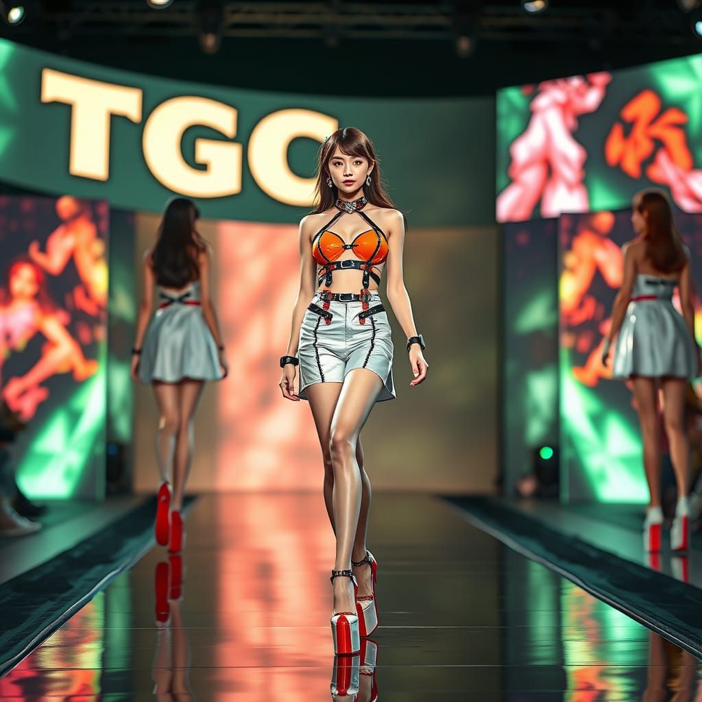 Hyper Realistic Fashion Models on Tokyo Girls Collection Run...