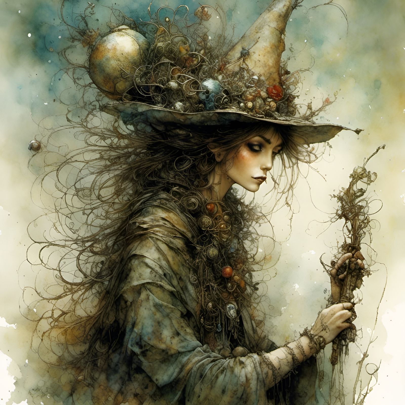 Rainbow Witch in the Style of Monge and Martin