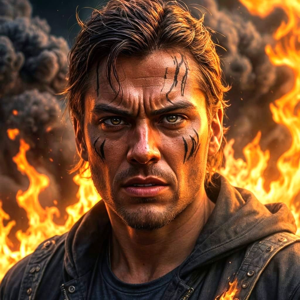 Angry Figure with a Heart Full of Pride