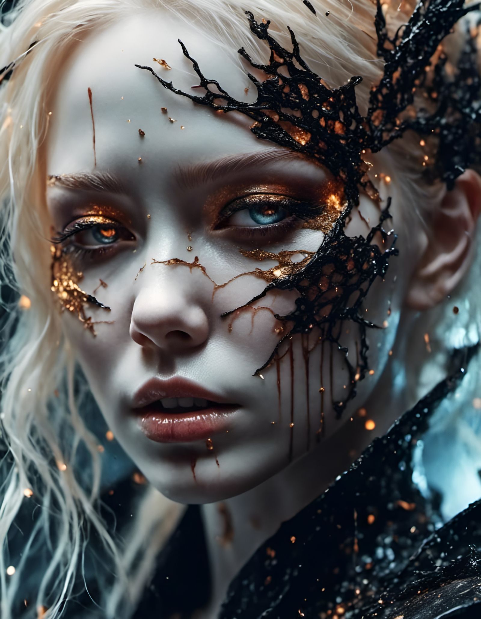 Detailed Scar Portrait in Sharp Focus