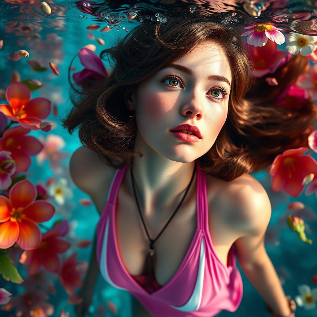 Ethereal Beauty in a Floral Wonderland