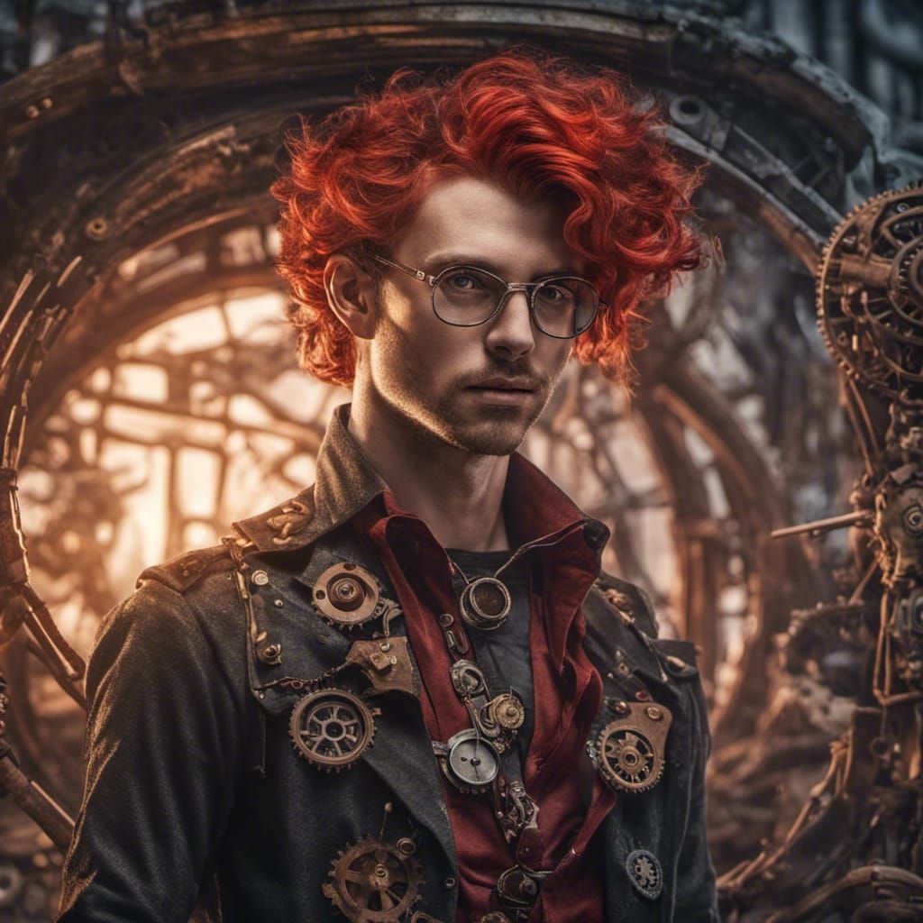 Steampunk Artificer in Dreamlike Hyper-Realism
