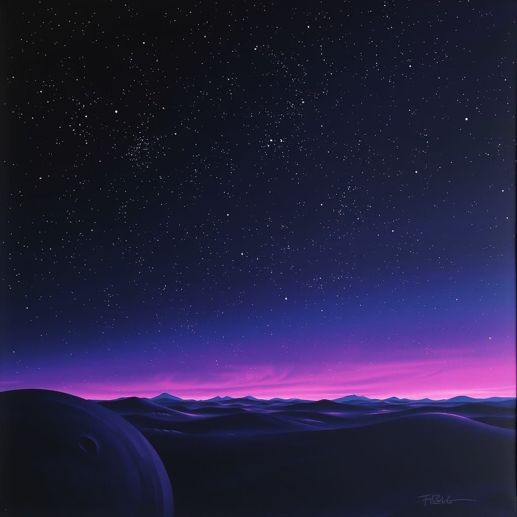 Celestial Dreamscape in Vibrant, Ethereal Colors