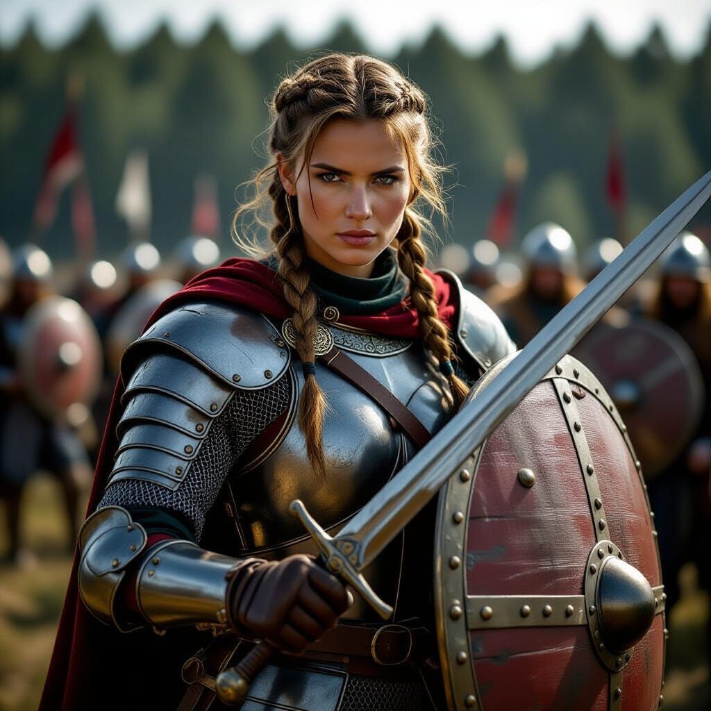 Medieval Polish Warrior in Realistic Armor