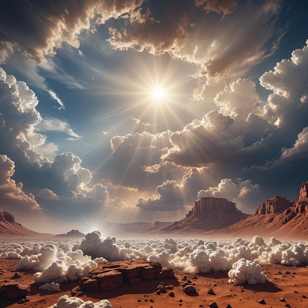 Divine Light on Mars: A Heavenly Vision