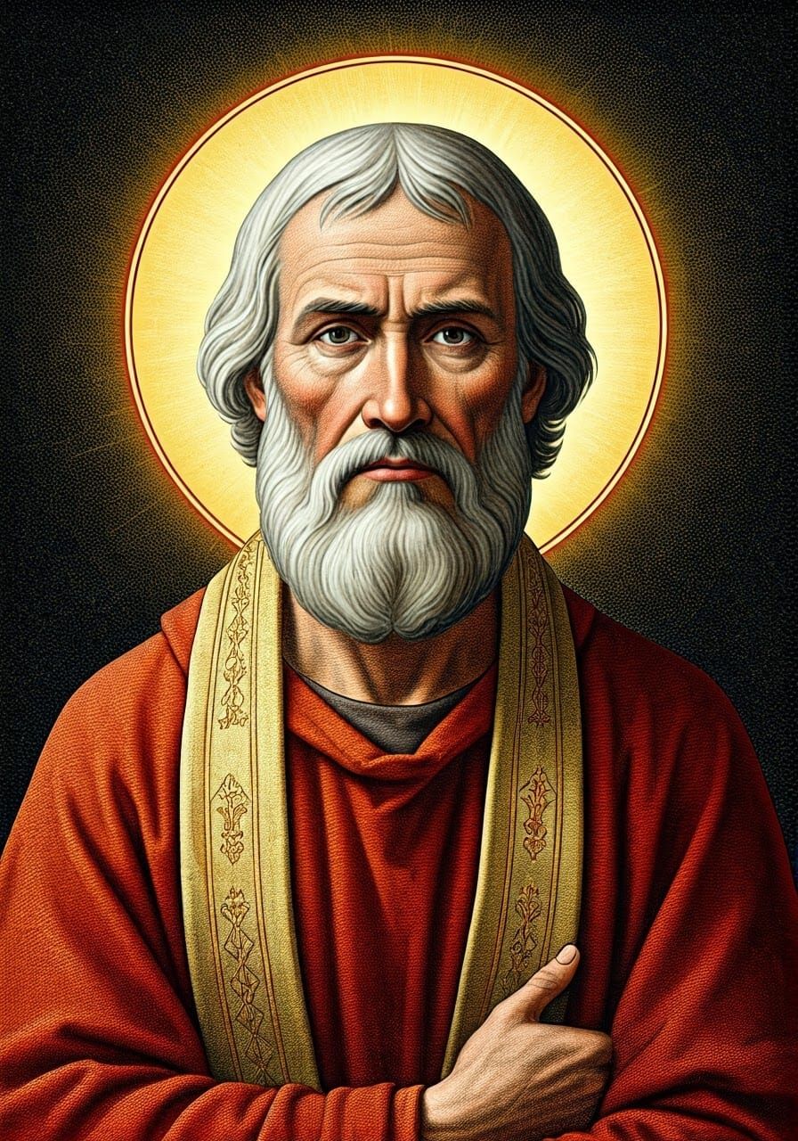 Medieval Saint Mael of Ardagh in Celtic Art Style