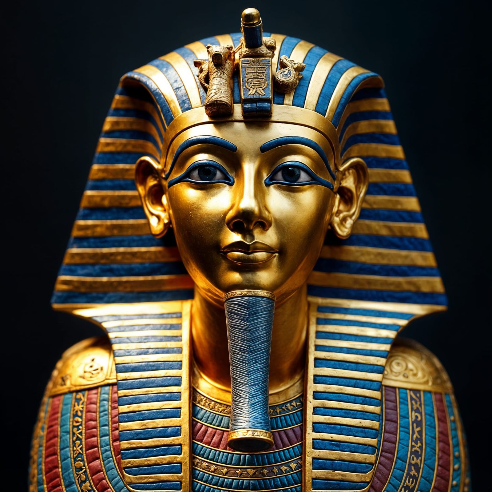 Regal Golden Mask of Ancient Egypt