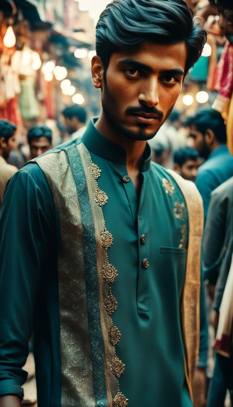 a Pakistani boy holding iPhone in his hand