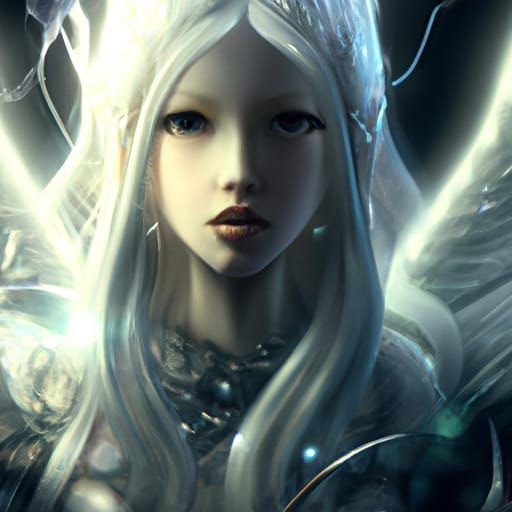 Moonlit Shadow Woman in Dark Fantasy Style