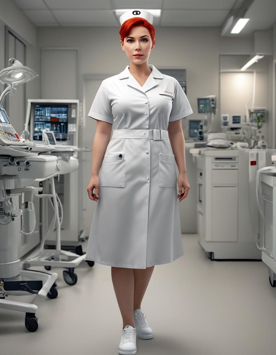 Hyperdetailed Nurse in Operating Room in Pop Art Style