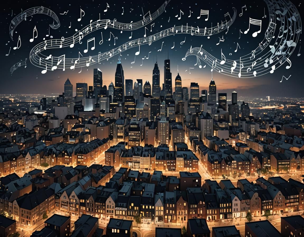 Musical Cityscape: A Symphony in the Sky