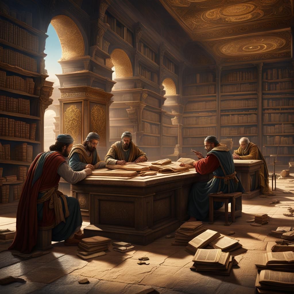 Scholars Discovering Ancient Scrolls in Alexandria