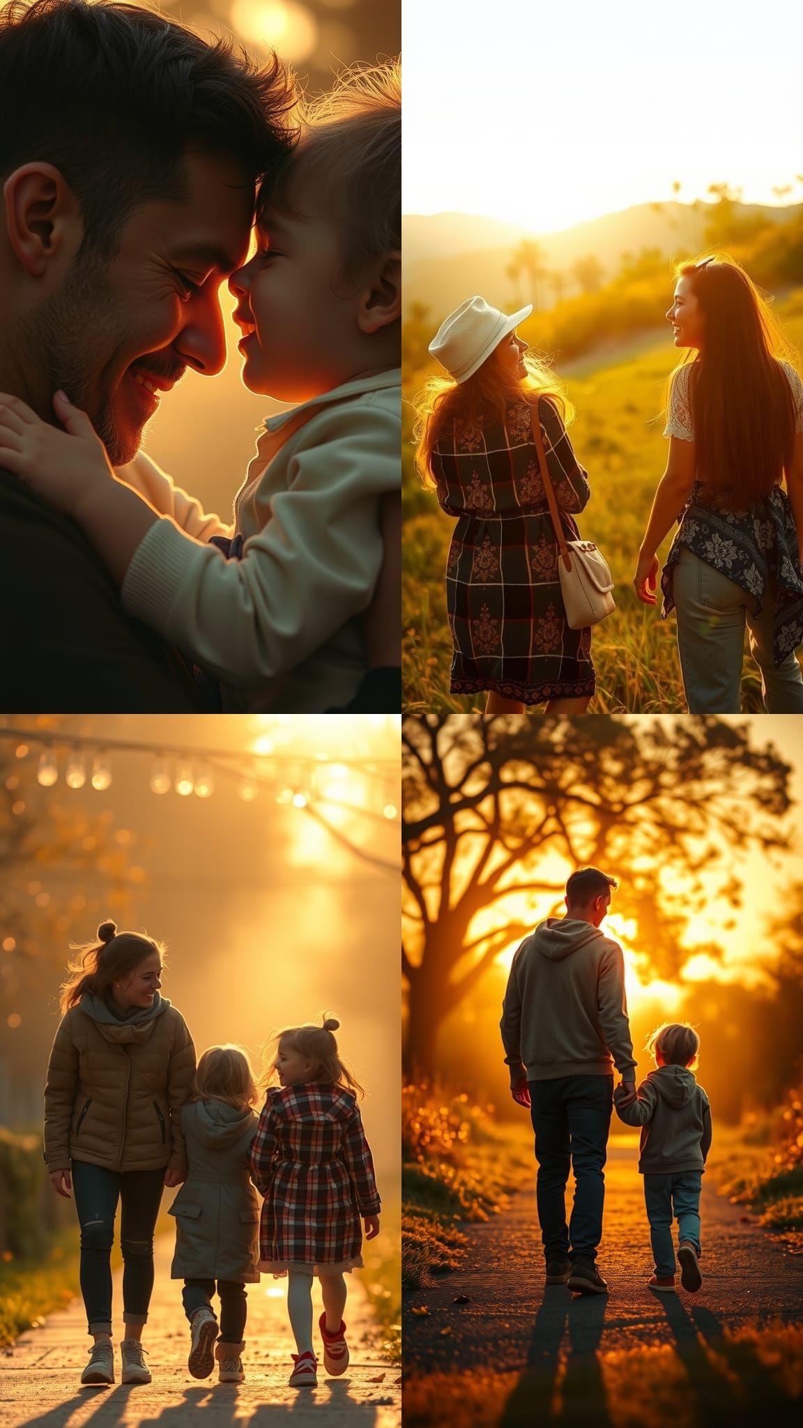 Children Walking in Light: Cinematic Film Still