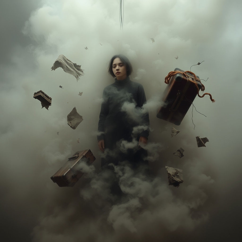 Ethereal Mist of Emotional Baggage: Surreal Art