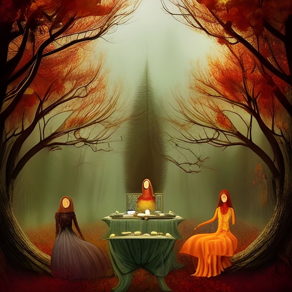 Autumnal Fantasy: Ladies' Surreal Afternoon Tea