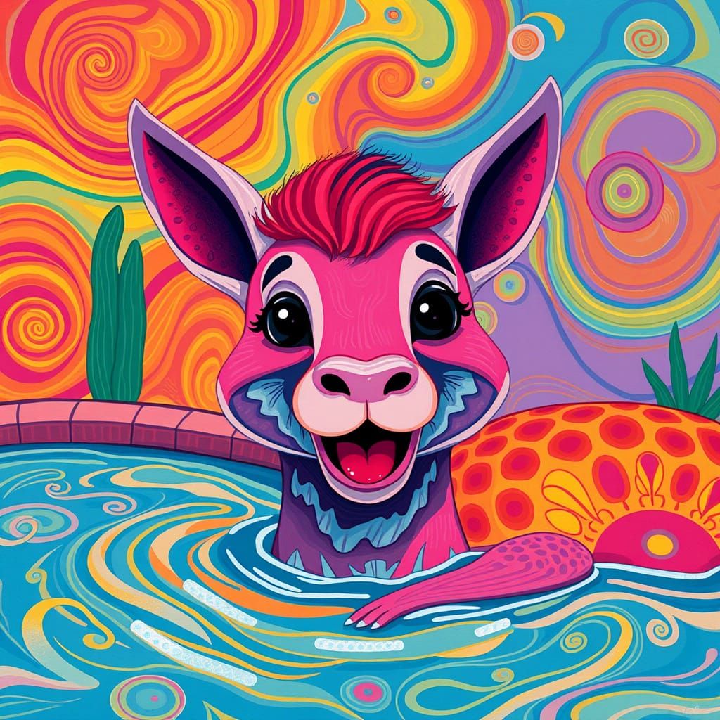 Vibrant Pala in Whimsical Abstraction