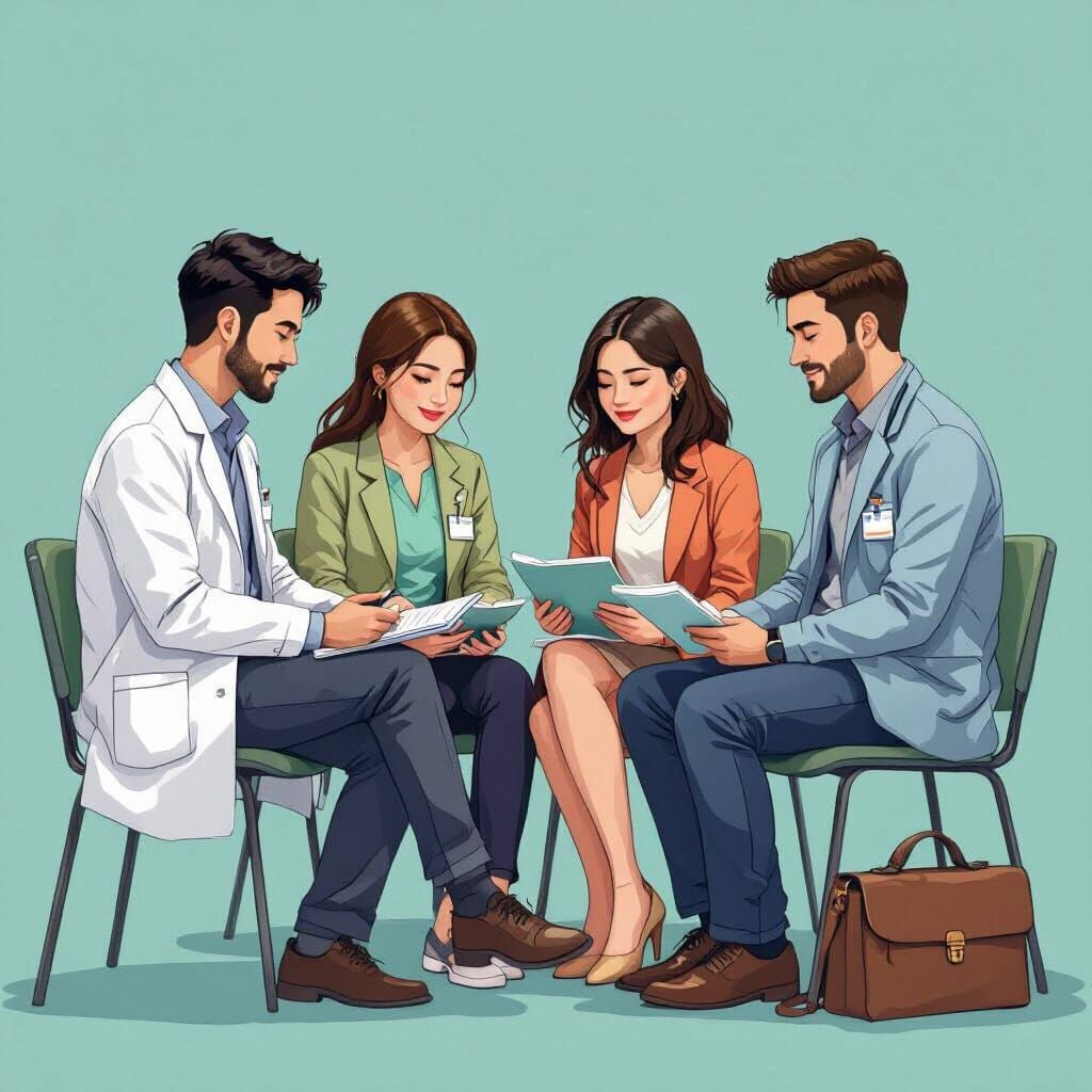 Calming Doctor Consultation in Digital Painting Style