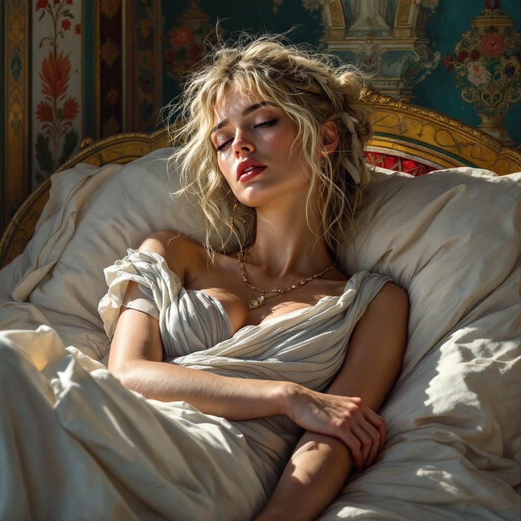 Aergia Lounges, Hyperrealistic Gouache and Watercolor Painti...